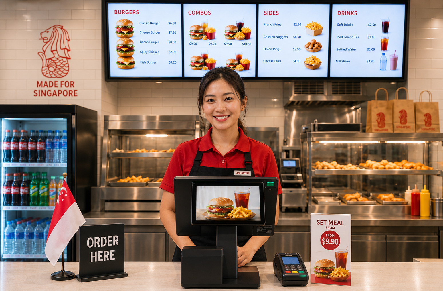 OrderZ High-Speed Counter POS for QSR and Fast Food Singapore